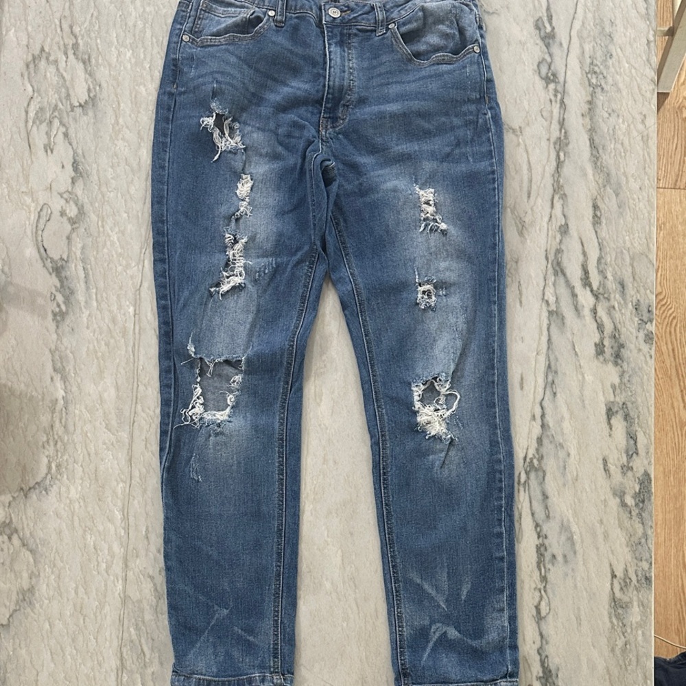 Altar'd State Mid-rise Distressed Straight Leg Jeans size 28